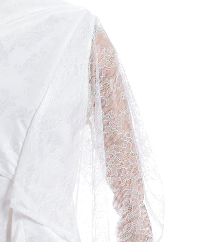 Cape Style Jacquard Blouse