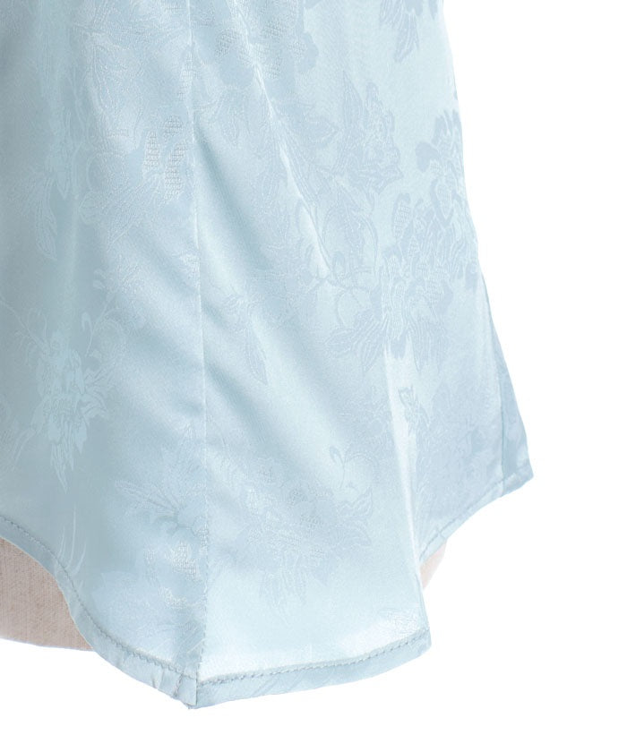 Cape Style Jacquard Blouse
