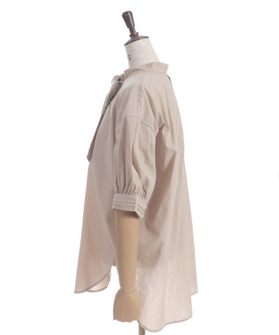 Big Ribbon Short Sleeve Blouse