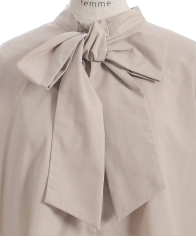 Big Ribbon Short Sleeve Blouse