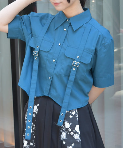 Eyelet Tab Short Shirt
