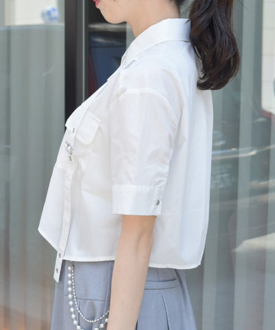Eyelet Tab Short Shirt