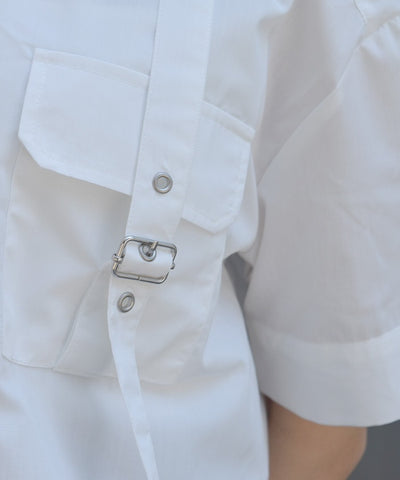 Eyelet Tab Short Shirt