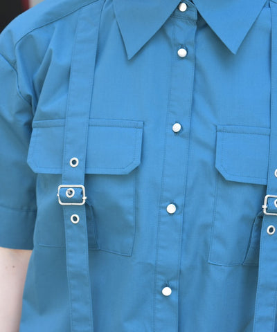Eyelet Tab Short Shirt