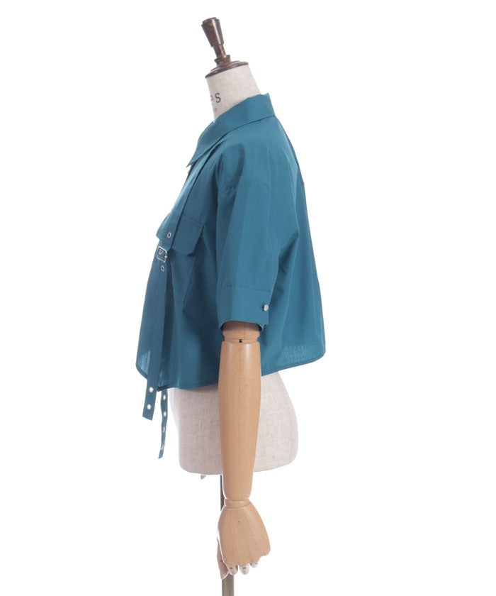 Eyelet Tab Short Shirt