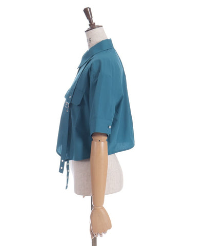 Eyelet Tab Short Shirt