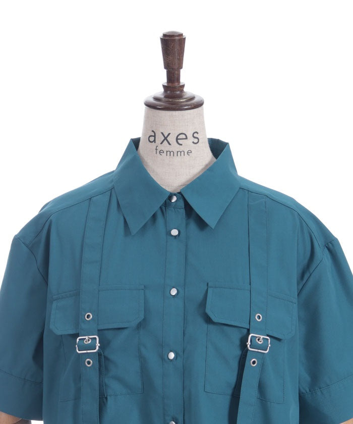 Eyelet Tab Short Shirt