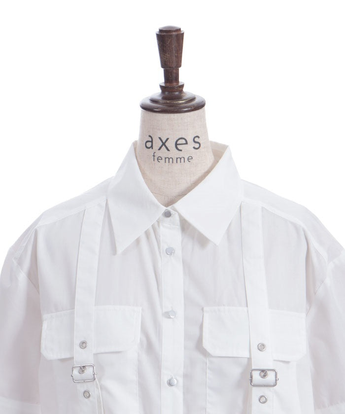 Eyelet Tab Short Shirt