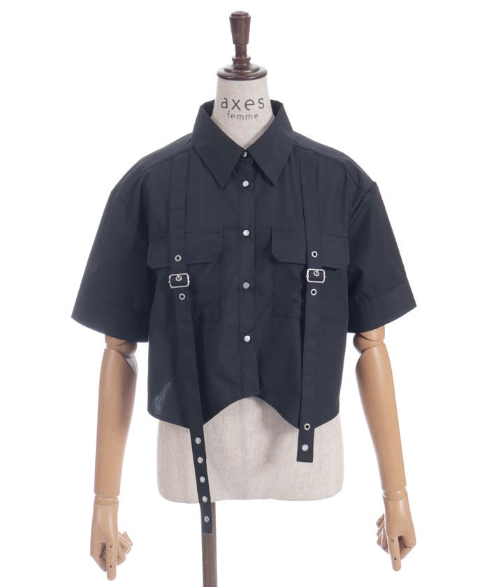 Eyelet Tab Short Shirt