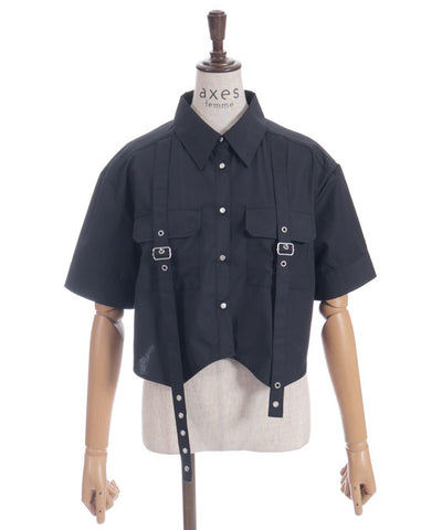 Eyelet Tab Short Shirt