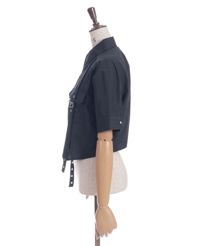 Eyelet Tab Short Shirt