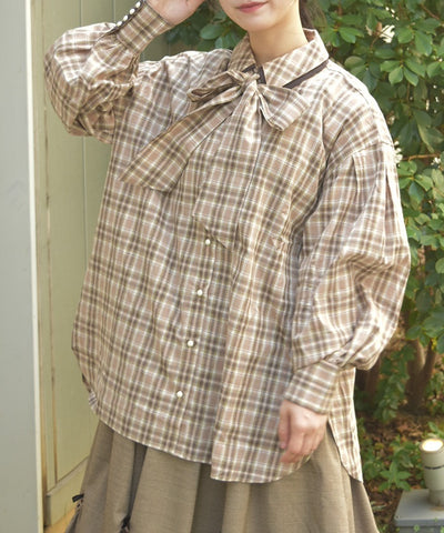 Bicolor Ribbon Shirt