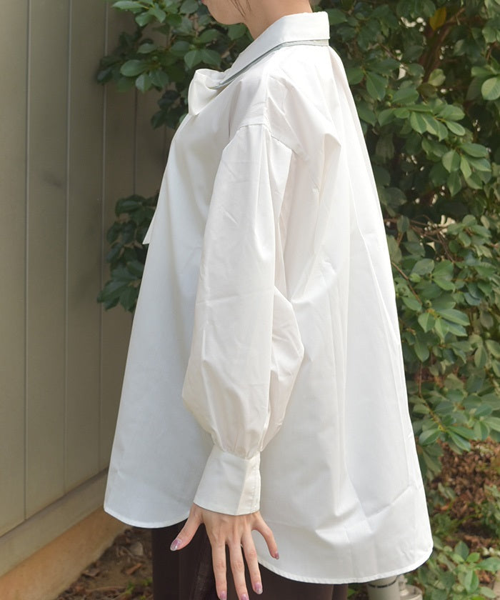 Bicolor Ribbon Shirt