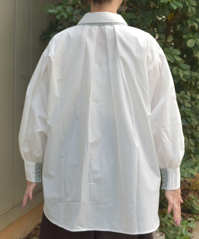 Bicolor Ribbon Shirt