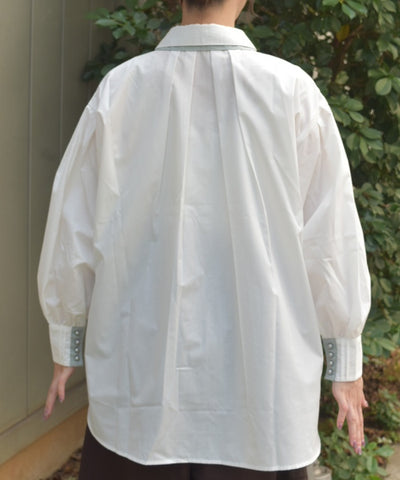 Bicolor Ribbon Shirt