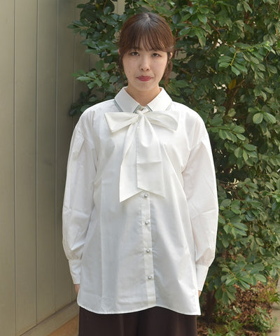 Bicolor Ribbon Shirt