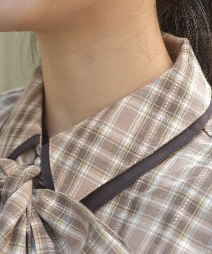 Bicolor Ribbon Shirt