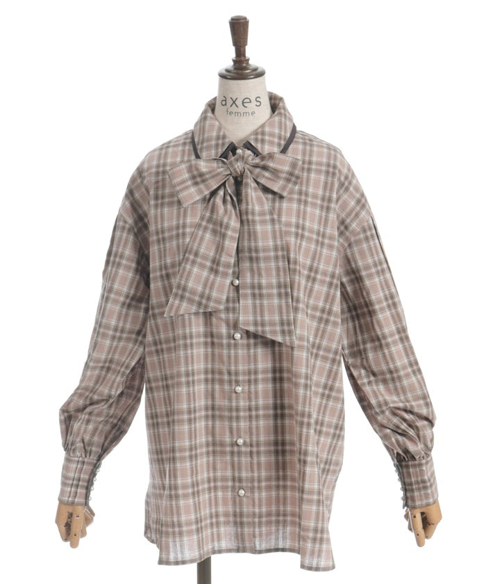 Bicolor Ribbon Shirt