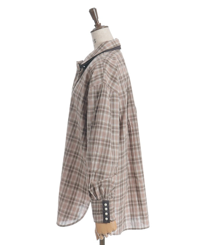 Bicolor Ribbon Shirt