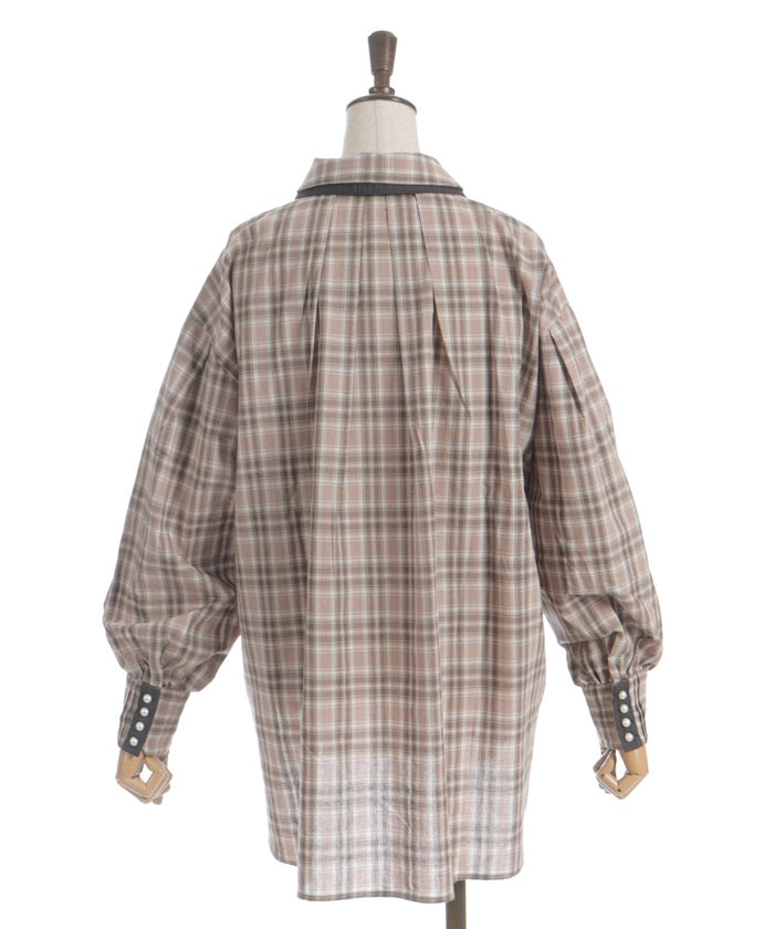 Bicolor Ribbon Shirt