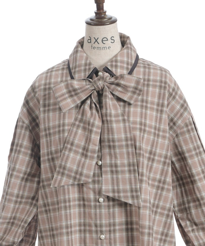 Bicolor Ribbon Shirt