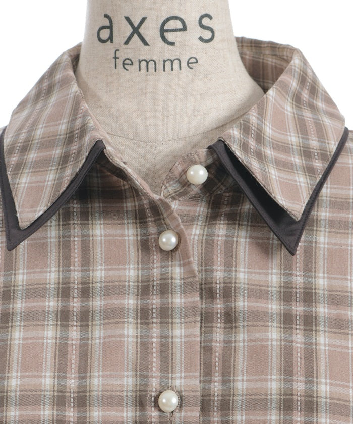 Bicolor Ribbon Shirt