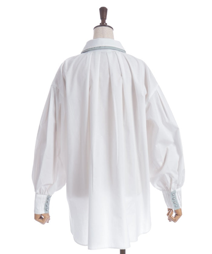 Bicolor Ribbon Shirt