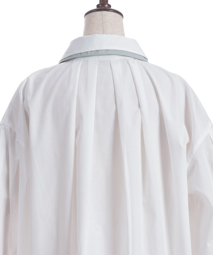 Bicolor Ribbon Shirt