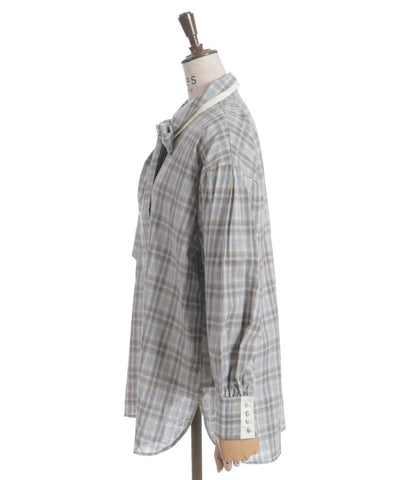 Bicolor Ribbon Shirt