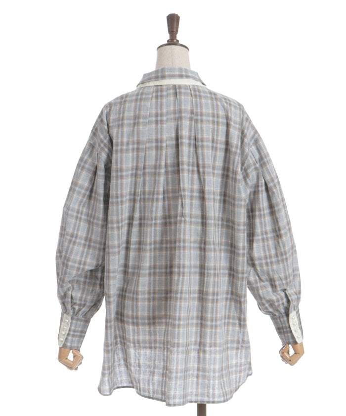 Bicolor Ribbon Shirt