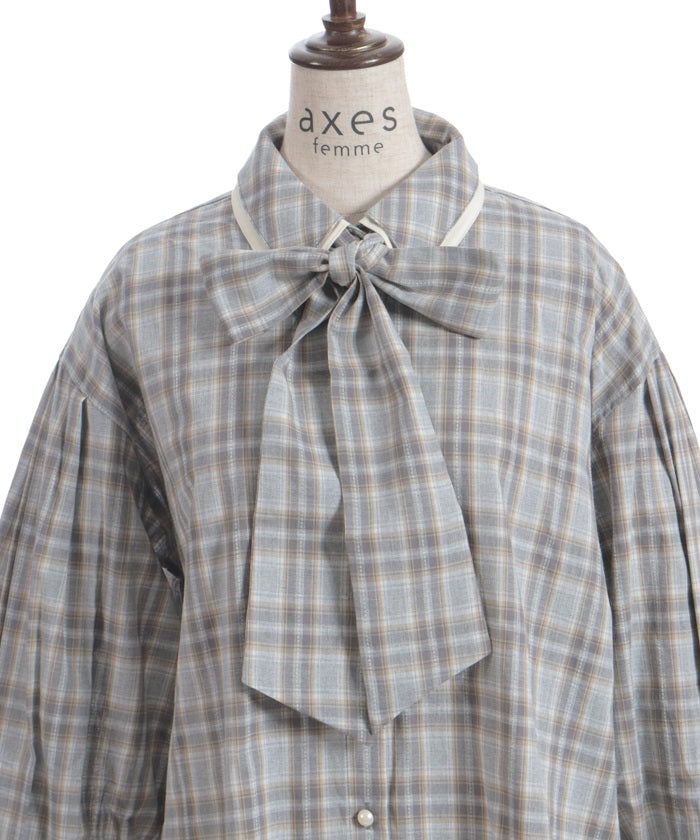 Bicolor Ribbon Shirt