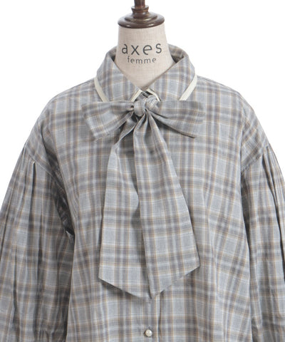 Bicolor Ribbon Shirt