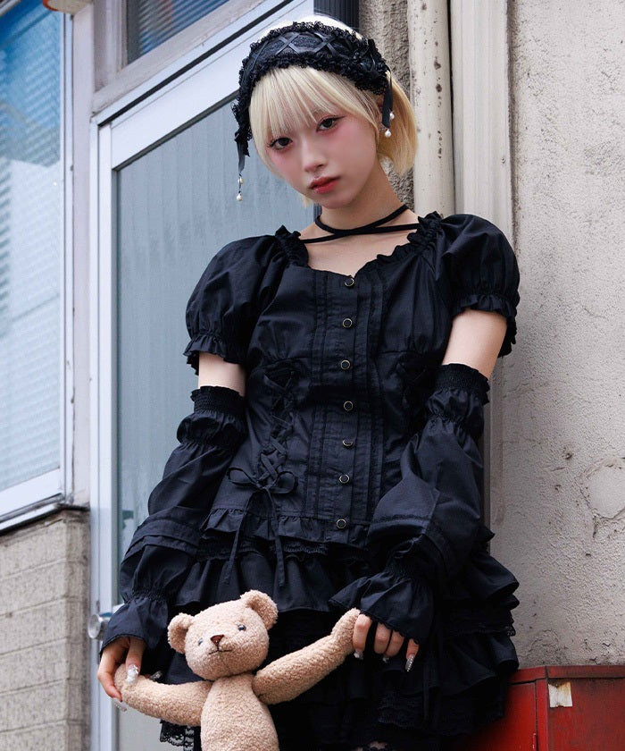 Arm Covers Set Cotton Blend Blouse