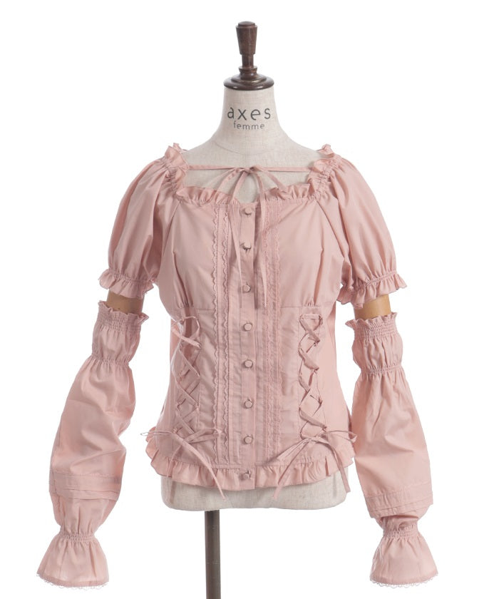 Arm Covers Set Cotton Blend Blouse