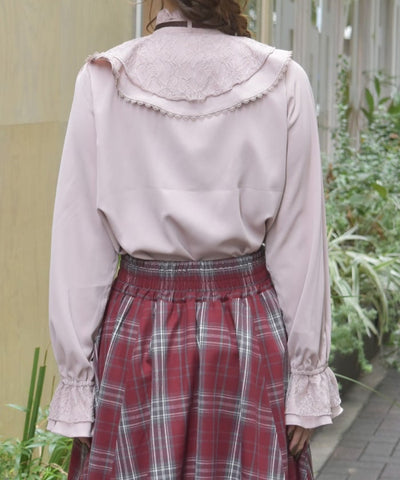 Lace Layered Ruffle Frill Blouse