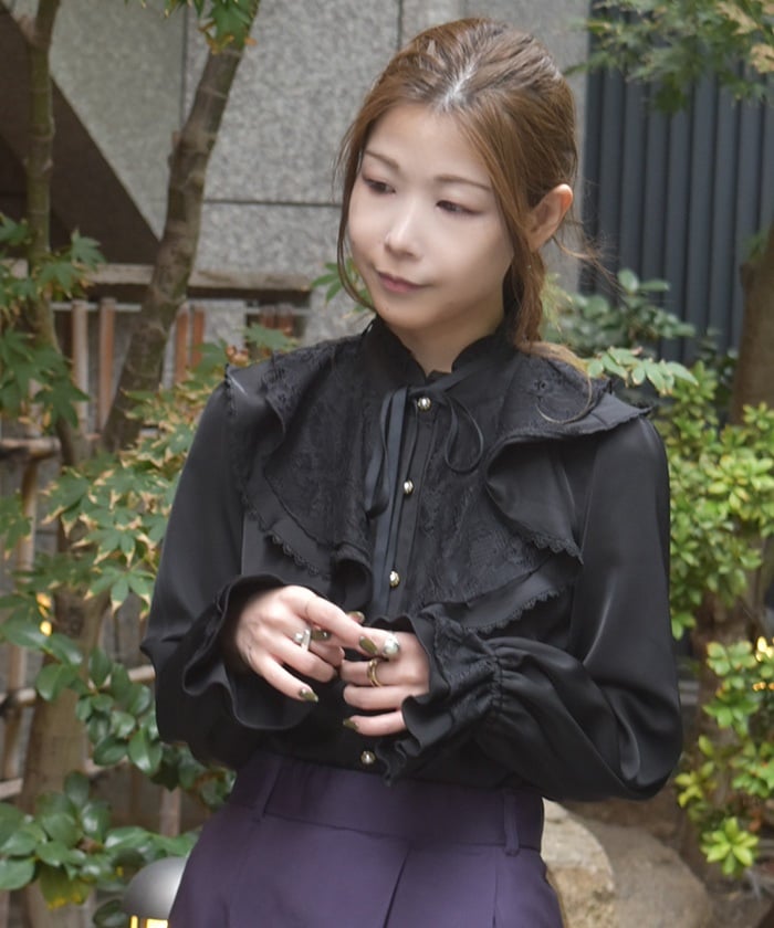 Lace Layered Ruffle Frill Blouse