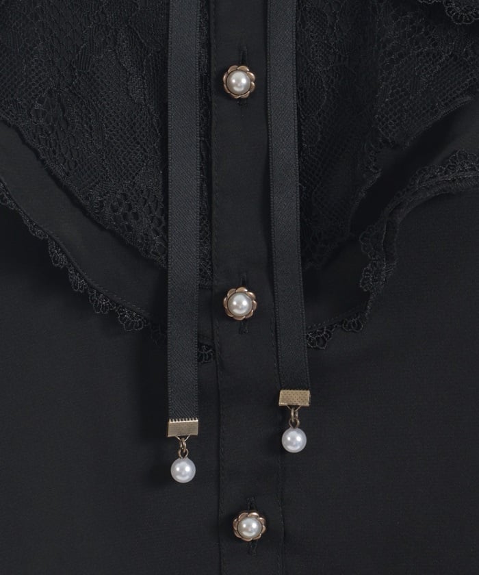 Lace Layered Ruffle Frill Blouse