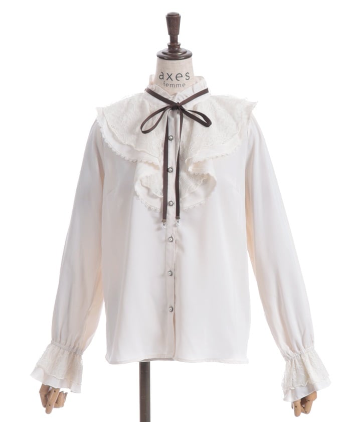 Lace Layered Ruffle Frill Blouse