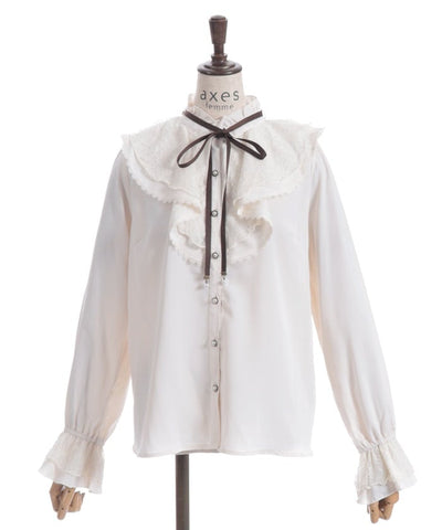 Lace Layered Ruffle Frill Blouse