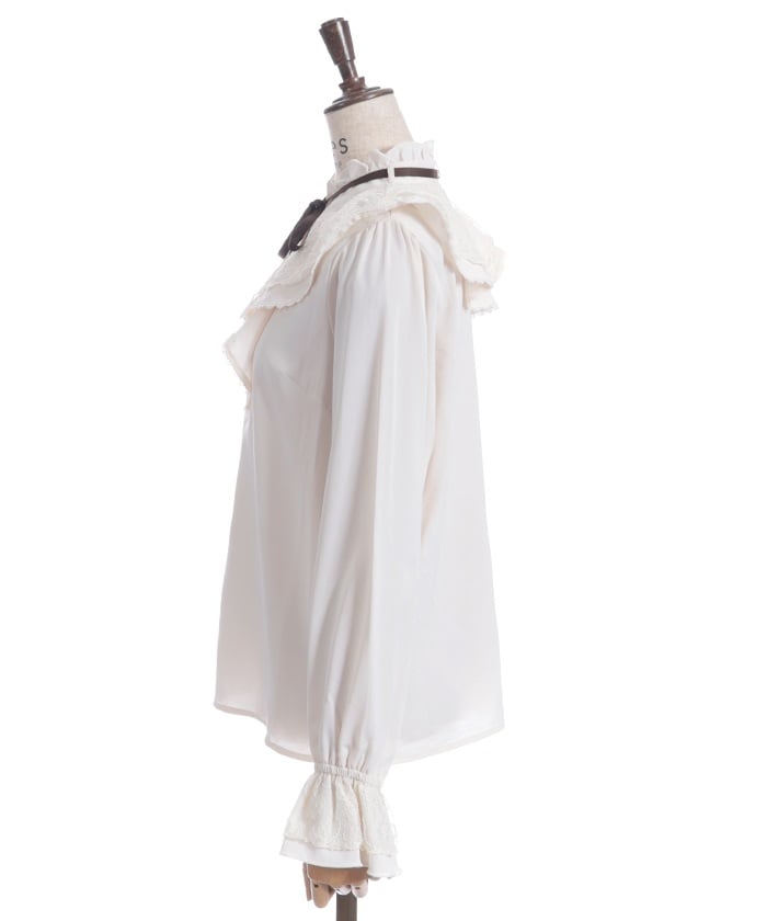 Lace Layered Ruffle Frill Blouse