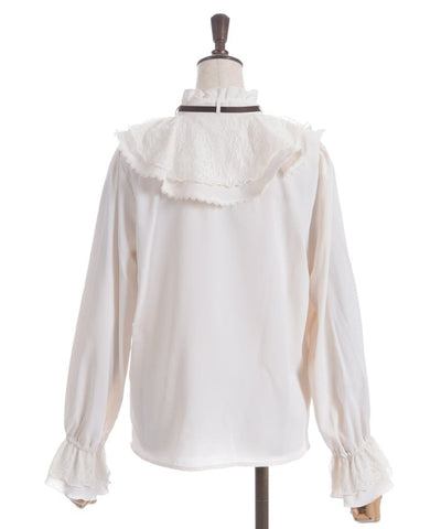 Lace Layered Ruffle Frill Blouse