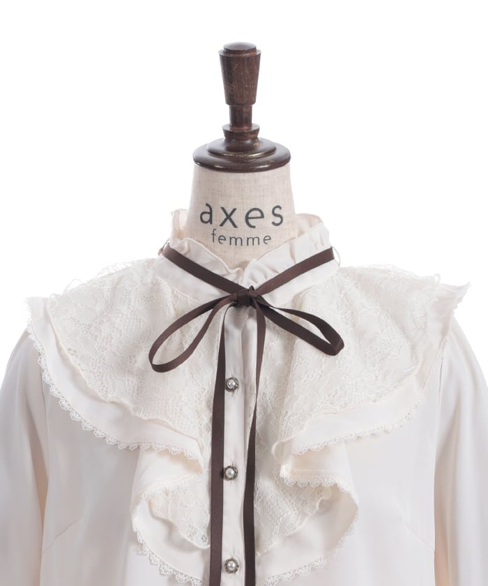 Lace Layered Ruffle Frill Blouse