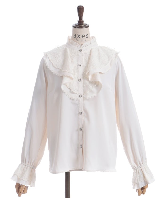 Lace Layered Ruffle Frill Blouse
