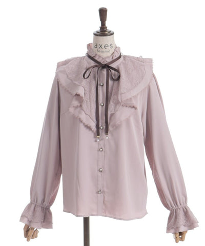 Lace Layered Ruffle Frill Blouse