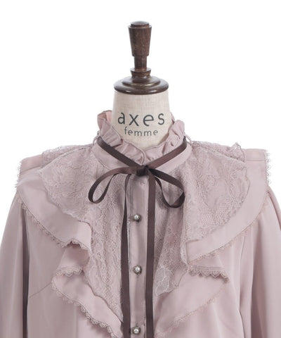 Lace Layered Ruffle Frill Blouse