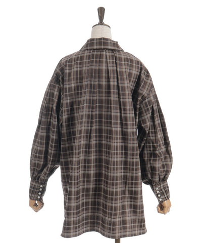 Volume Sleeve Ribbon Shirt