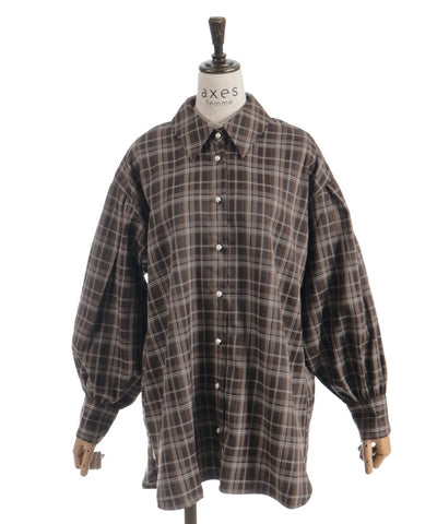 Volume Sleeve Ribbon Shirt