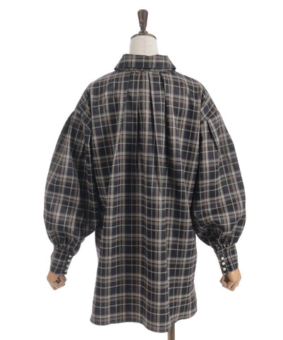 Volume Sleeve Ribbon Shirt