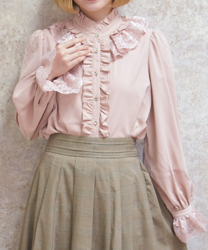 Lace Frill Blouse – axes femme from JAPAN