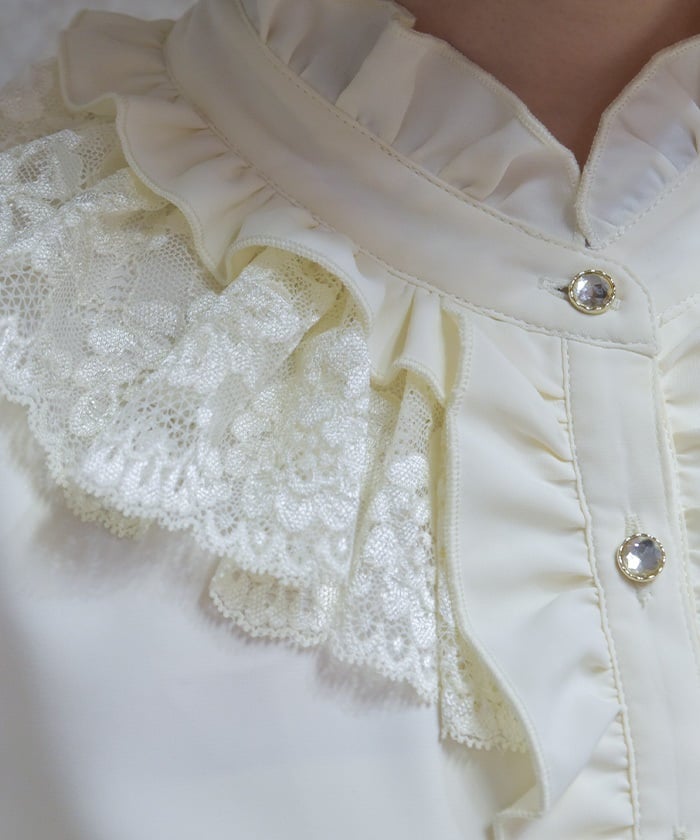 Lace Frill Blouse – axes femme from JAPAN